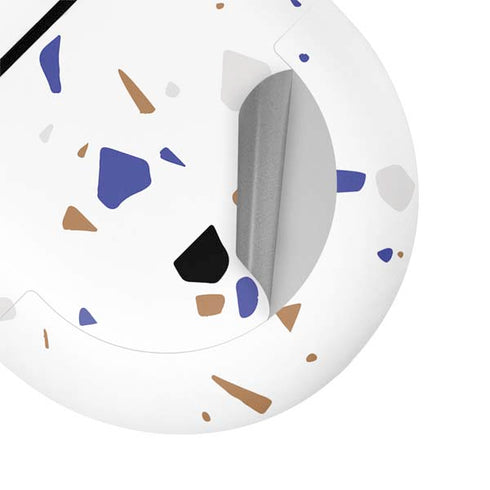 White Terrazzo Google Pixel Buds Skin